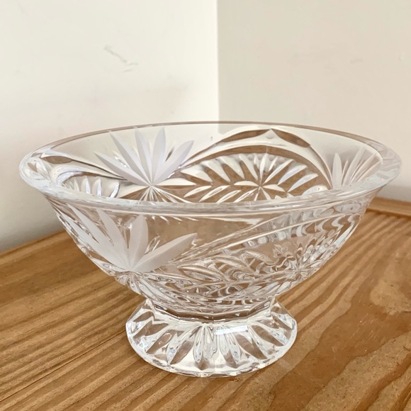 Vintage Other - VTG Etched Glass Trinket Dish